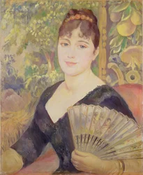 Vrouw met een waaier, 1886